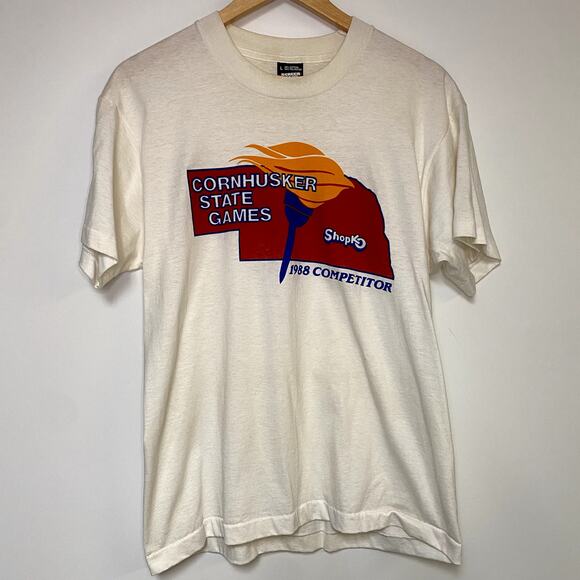 Vintage Nebraska Shirt 80s Cornhusker State Games Tee 1987 - Picture 1 of 2